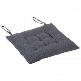 Подушка на стул "РОГОЖКА", 40x40см, полиэстер, серая, PRIMILA LUX, 700499