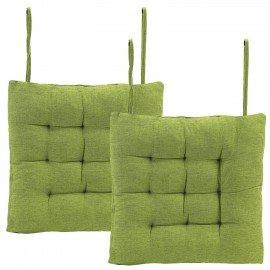 Подушка на стул "РОГОЖКА", 40x40см, полиэстер, зеленая, PRIMILA LUX, 700500