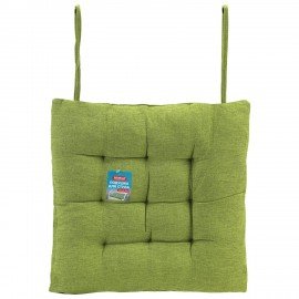 Подушка на стул "РОГОЖКА", 40x40см, полиэстер, зеленая, PRIMILA LUX, 700500