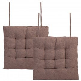 Подушка на стул "РОГОЖКА", 40x40см, полиэстер, коричневая, PRIMILA LUX, 700501