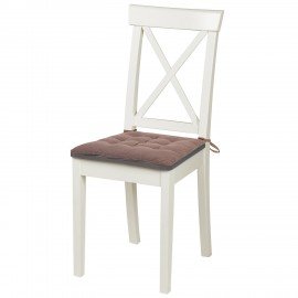 Подушка на стул "РОГОЖКА", 40x40см, полиэстер, коричневая, PRIMILA LUX, 700501