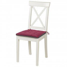 Подушка на стул "РОГОЖКА", 40x40см, полиэстер, бордовая, PRIMILA LUX, 700502