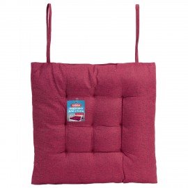 Подушка на стул "РОГОЖКА", 40x40см, полиэстер, бордовая, PRIMILA LUX, 700502