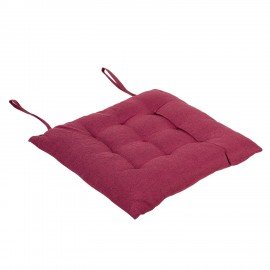 Подушка на стул "РОГОЖКА", 40x40см, полиэстер, бордовая, PRIMILA LUX, 700502
