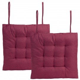Подушка на стул "РОГОЖКА", 40x40см, полиэстер, бордовая, PRIMILA LUX, 700502
