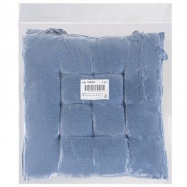 Подушка на стул "РОГОЖКА", 40x40см, полиэстер, синяя, PRIMILA LUX, 700503