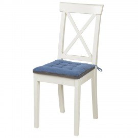 Подушка на стул "РОГОЖКА", 40x40см, полиэстер, синяя, PRIMILA LUX, 700503