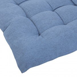 Подушка на стул "РОГОЖКА", 40x40см, полиэстер, синяя, PRIMILA LUX, 700503