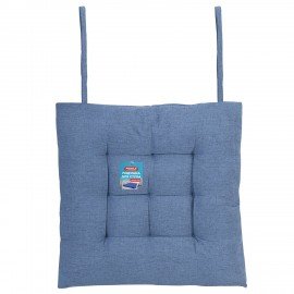 Подушка на стул "РОГОЖКА", 40x40см, полиэстер, синяя, PRIMILA LUX, 700503