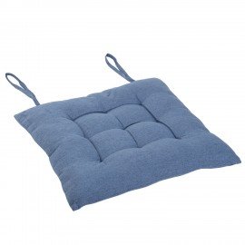 Подушка на стул "РОГОЖКА", 40x40см, полиэстер, синяя, PRIMILA LUX, 700503