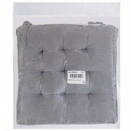 Подушка на стул "ВЕЛЬВЕТ" 38х38см, полиэстер, серая, PRIMILA CLASSIC,700504