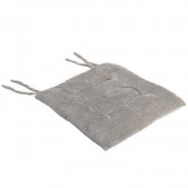 Подушка на стул "ВЕЛЬВЕТ" 38х38см, полиэстер, серая, PRIMILA CLASSIC,700504