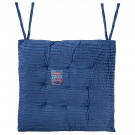 Подушка на стул "ВЕЛЬВЕТ" 38х38см, полиэстер, синяя, PRIMILA CLASSIC,700505