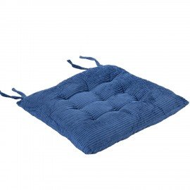 Подушка на стул "ВЕЛЬВЕТ" 38х38см, полиэстер, синяя, PRIMILA CLASSIC,700505