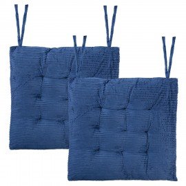 Подушка на стул "ВЕЛЬВЕТ" 38х38см, полиэстер, синяя, PRIMILA CLASSIC,700505