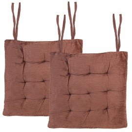 Подушка на стул "ВЕЛЬВЕТ" 38х38см, полиэстер, коричневая, PRIMILA CLASSIC,700506