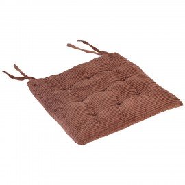 Подушка на стул "ВЕЛЬВЕТ" 38х38см, полиэстер, коричневая, PRIMILA CLASSIC,700506