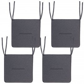 Подушка на стул плоская "РОГОЖКА" 37x37см, полиэстер, серая PRIMILA STANDARD,700508