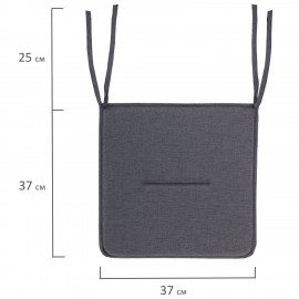 Подушка на стул плоская "РОГОЖКА" 37x37см, полиэстер, серая PRIMILA STANDARD,700508