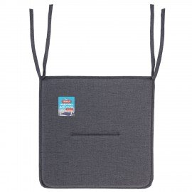 Подушка на стул плоская "РОГОЖКА" 37x37см, полиэстер, серая PRIMILA STANDARD,700508