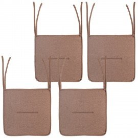 Подушка на стул плоская "РОГОЖКА" 37x37см, полиэстер, коричневая, PRIMILA STANDARD, 700509