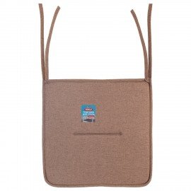 Подушка на стул плоская "РОГОЖКА" 37x37см, полиэстер, коричневая, PRIMILA STANDARD, 700509