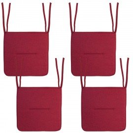 Подушка на стул плоская "РОГОЖКА" 37x37см, полиэстер, бордовая, PRIMILA STANDARD, 700510