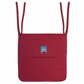 Подушка на стул плоская "РОГОЖКА" 37x37см, полиэстер, бордовая, PRIMILA STANDARD, 700510