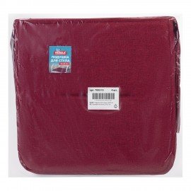 Подушка на стул плоская "РОГОЖКА" 37x37см, полиэстер, бордовая, PRIMILA STANDARD, 700510