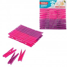 Прищепки бельевые 7,8 см, КОМПЛЕКТ 20 штук, пластик, ассорти, PRIMILA ORIGINAL, 700511