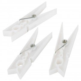 Прищепки бельевые 7,8 см, КОМПЛЕКТ 10 штук, пластик, белые, PRIMILA ORIGINAL, 700512