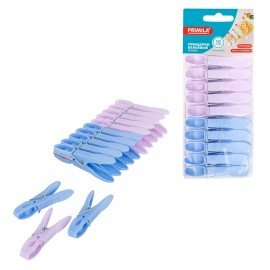 Прищепки бельевые 7,3 см, КОМПЛЕКТ 10 штук, пластик, ассорти, PRIMILA CLASSIC, 700516