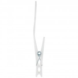 Прищепки бельевые с крючком 13 см, КОМПЛЕКТ 5 штук, пластик, белые, PRIMILA EXTRA, 700518