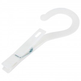 Прищепки бельевые с крючком 13 см, КОМПЛЕКТ 5 штук, пластик, белые, PRIMILA EXTRA, 700518