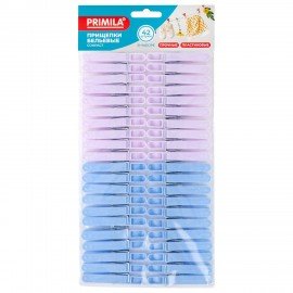 Прищепки бельевые 6,8 см, КОМПЛЕКТ 42 штуки, пластик, ассорти, PRIMILA COMPACT, 700521