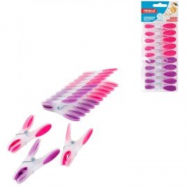 Прищепки бельевые 8,2 см, КОМПЛЕКТ 10 штук, прорезиненный пластик, ассорти, PRIMILA PREMIUM, 700523