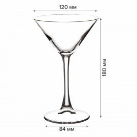 Бокал для мартини, коктейлей, на ножке, 215 мл, стекло, PASABAHCE "ЭНОТЕКА", 440061СЛ1