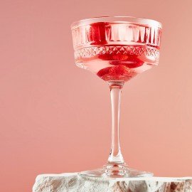 Бокал для шампанского на ножке широкий, 260 мл, КОМПЛЕКТ 4 штуки, стекло, PASABAHCE "ЭЛИЗИЯ", фирменная подарочная упаковка, 440436