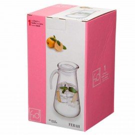 Кувшин прозрачный с крышкой, объем 1500 мл, стекло, PASABAHCE "ФЕРАХ", фирменная подарочная упаковка, 80353