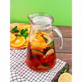 Кувшин прозрачный с крышкой, объем 1500 мл, стекло, PASABAHCE "ФЕРАХ", фирменная подарочная упаковка, 80353