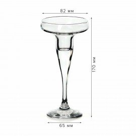 Подсвечник, 170 мм, КОМПЛЕКТ 2 штуки, стекло, PASABAHCE "БЕЙЗИК", фирменная подарочная упаковка, 44021