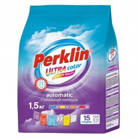 Стиральный порошок автомат 1,5 кг PERKLIN ULTRA Color, УЛУЧШЕННАЯ ФОРМУЛА, универсальный, 700605