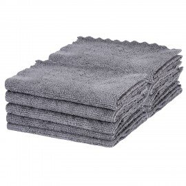 Салфетки из МИКРОФИБРЫ 30 х 30 см, GRAY, big pack, КОМПЛЕКТ 10 штук, 180 г/м2, LAIMA HOME, 700609