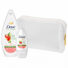 Подарочный набор DOVE "Клубника и лайм": крем-гель для душа 250 мл + антиперспирант шариковый 50 мл