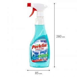 Средство для мытья стекол и зеркал с нашатырным спиртом 500мл PERKLIN SUPER, распылитель, 700632