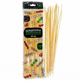 Шпажки-шампуры для шашлыка бамбуковые 40 см, 100 штук, КП, 140639