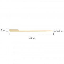 Пики для канапе бамбуковые ГОЛЬФ 18 см, 100 шт., КП, 135644