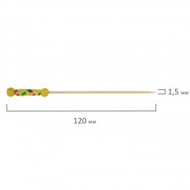 Пики для канапе бамбуковые "Мексика", 12 см, 100 шт., КП, 138289