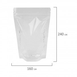 Пакет Дой-Пак с замком ZIP LOCK, прозрачный 160 х 240 + 40 мм, 100 штук 70 мкм, BRAUBERG, 700698