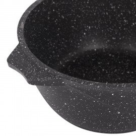 Кастрюля 2 л с жаропрочной крышкой 20 см, антипригарное покрытие, МЕЧТА "Гранит Black", 42802